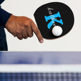 Eerste letter K Eenvoudig monogram moderne stijl Tafeltennisbatje