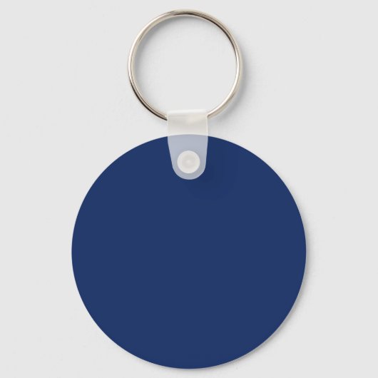 Eerste letter monogram blauw wit gewoon eenvoudig sleutelhanger (Achterkant)
