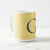 Eerste letter monogram Jasmine Leisteengrijs Effen Koffiemok (Voorkant links)