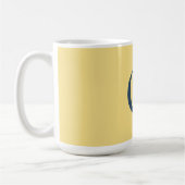 Eerste letter monogram Jasmine Leisteengrijs Effen Koffiemok (Links)
