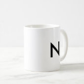 Eerste Letter Monogram Modern Stijlvol Trend Desi Koffiemok (Voorkant rechts)