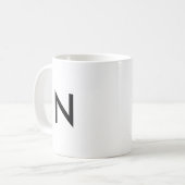 Eerste Letter Monogram Modern Stijlvol Trend Desi Koffiemok (Voorkant links)