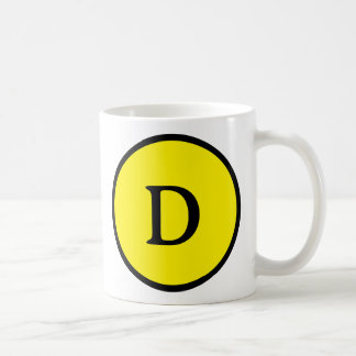 Eerste Letter Teal Monogram Modern Stijlvolle Koel Koffiemok