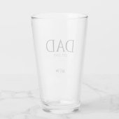 Eerste letter van het monogram van papa ingesteld glas (Achterkant)