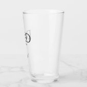 Eerste letter van het monogram van papa ingesteld glas (Links)