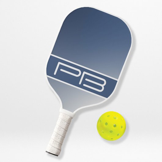 Eerste letters Cool Modern Monogram Stijlvol Krach Pickleball Paddle