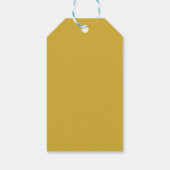Eerste letters monogram goud & blauw effen eenvoud cadeaulabel (Achterkant)
