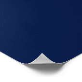 Eerste letters monogram goud & blauw effen eenvoud poster (Hoek)