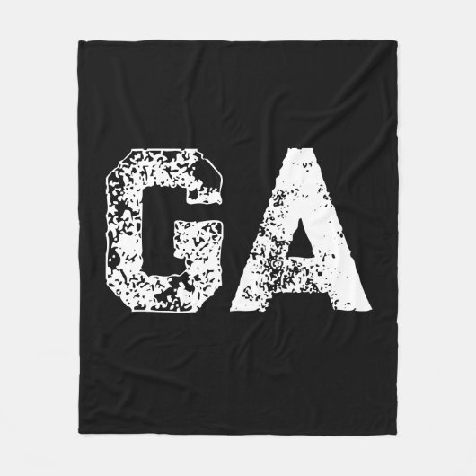Eerste letters monogram zwart wit gewoon eenvoudig fleece deken (Voorkant)