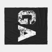 Eerste letters monogram zwart wit gewoon eenvoudig fleece deken (Voorkant (Horizontaal))