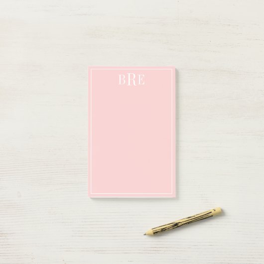 Eerste letters perzik post-it® notes (Op bureau)