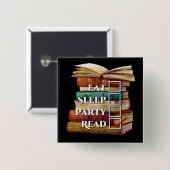 Eerste lezing vierkante button 5,1 cm (Voorkant /achterkant)