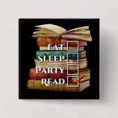 Eerste lezing vierkante button 5,1 cm (Voorkant)