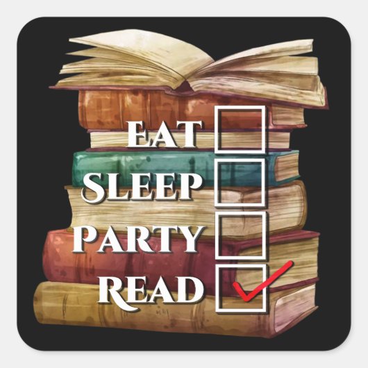 Eerste lezing vierkante sticker (Voorkant)