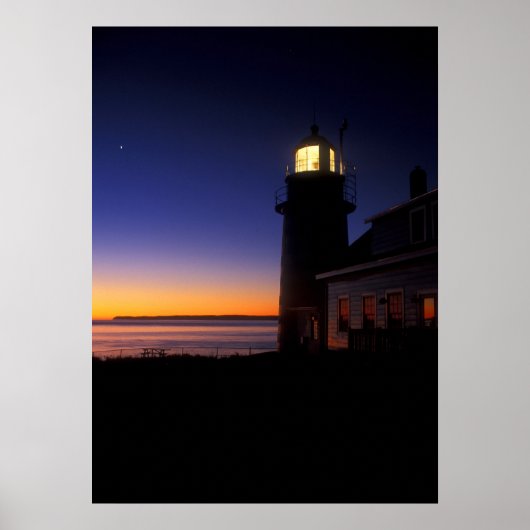 Eerste licht op Quoddy Head-vuurtoren Poster (Voorkant)