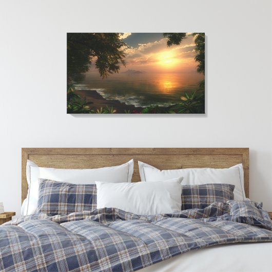 "Eerste Licht" Verpakt Canvas (Insitu (Slaapkamer))