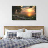 "Eerste Licht" Verpakt Canvas Afdruk (Insitu (Slaapkamer))