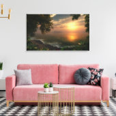 "Eerste Licht" Verpakt Canvas Afdruk (Insitu (Woonkamer))