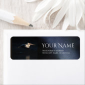 Eerste licht vliegende pelikaan retour adres label (Insitu)