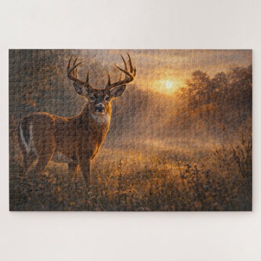 Eerste Licht | Witstaartherten Kunst | Puzzel (Horizontaal)