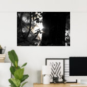 Eerste lichtboer in het Poster van de bosbouw (Thuiskantoor)