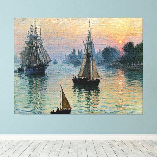 Eerste lichte zeilexpeditie canvas afdruk (Insitu (Houten vloer))