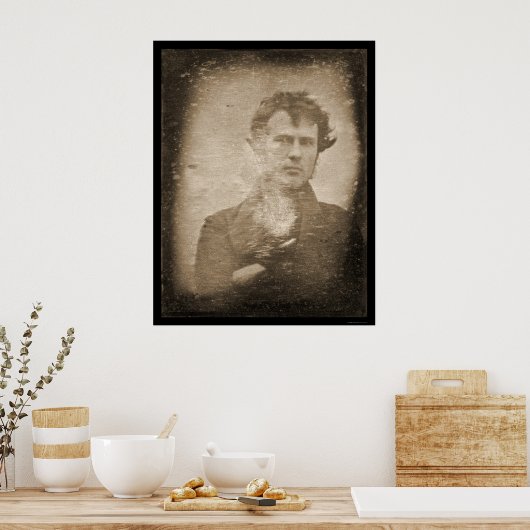 Eerste lichtfoto Daguerreotype 1839 Poster (Keuken)