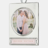 Eerste liefde vakantie Ornament Verzilverd Banner Ornament (Links)