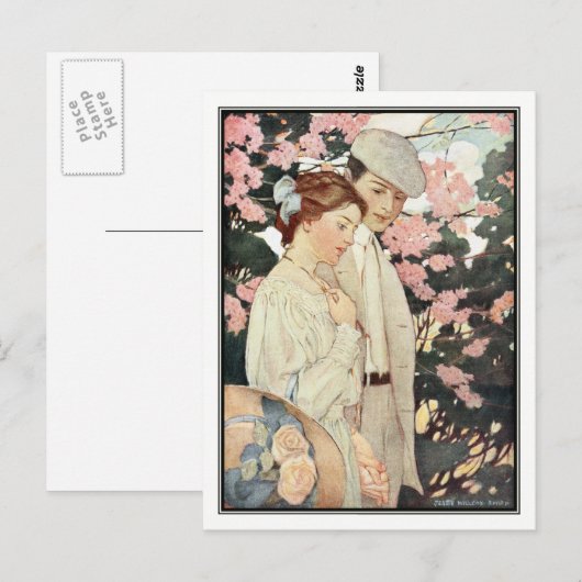 Eerste liefde van Jessie Willcox Smith Briefkaart (Voorkant / Achterkant)