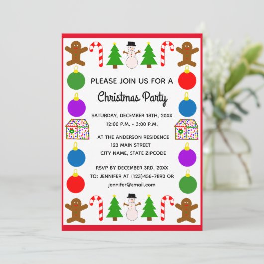 Eerste Lijst voor kerstmis #1 Save The Date (Staand voorkant)