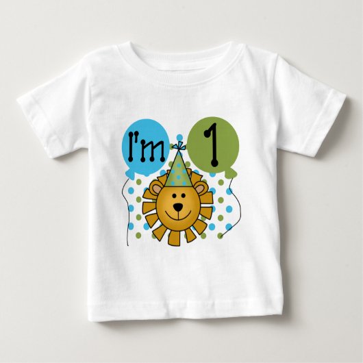 Eerste Lion Birthday Tshirts en cadeaus (Voorkant)