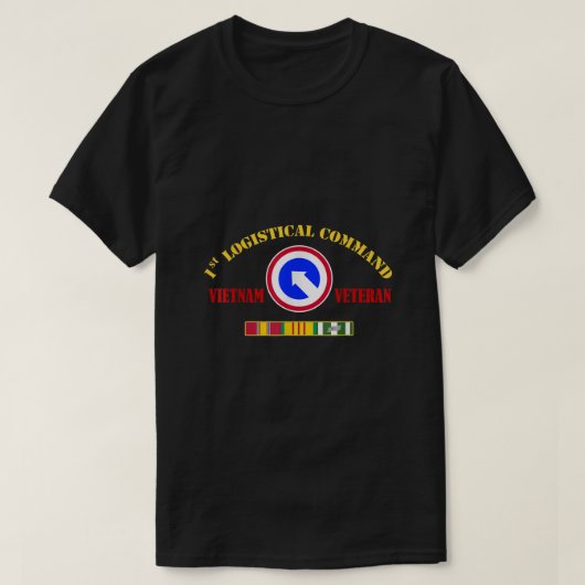 Eerste Logistisch Commando Vietnam Veteranveterane T-shirt (Design voorkant)