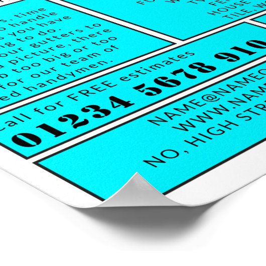 Eerste Logo, Handyman Adverteren Poster (Hoek)