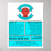 Eerste Logo, Handyman Adverteren Poster (Voorkant)