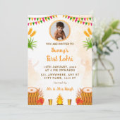 Eerste Lohri Invitation Kaart, Lohri Party Kaart (Staand voorkant)