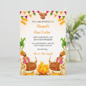 Eerste Lohri uitnodigingskaart, Lohri feestkaart Kaart (Staand voorkant)