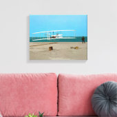 Eerste luchtstuurvleugelvliegtuig canvas afdruk (Insitu (Woonkamer))