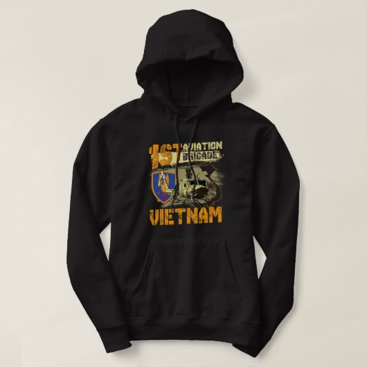 Eerste luchtvaartbrigade Vietnam Veteraan Piloot d Hoodie (Design voorkant)
