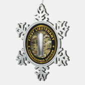 Eerste luitenant  tin sneeuwvlok ornament (Rechts)
