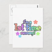 Eerste maal mammie-regenboogT-shirts en schenkinge Briefkaart (Voorkant / Achterkant)