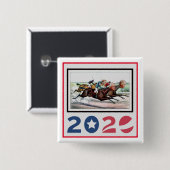 Eerste maal na de periode na 2020 vierkante button 5,1 cm (Voorkant /achterkant)