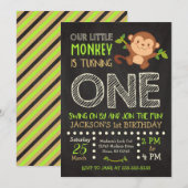 Eerste maandag uitnodiging voor een jongen (Voorkant / Achterkant)