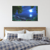 "Eerste maanlicht" omwikkeld canvas Afdruk (Insitu (Slaapkamer))