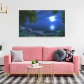 "Eerste maanlicht" omwikkeld canvas Afdruk (Insitu (Woonkamer))