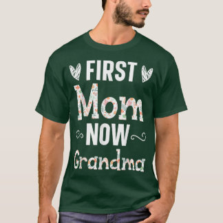 Eerste mama nu Grandma Baby kondiging gender Rev T-shirt