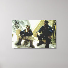Eerste mannen die de Everest Hillary Norgay verove Canvas Afdruk