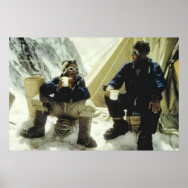 Eerste mannen die de Everest Hillary Norgay verove Poster