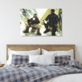 Eerste Mannen op de overnamer Everest Hillary Norg Canvas Afdruk (Insitu (Slaapkamer))