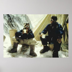 Eerste Mannen op de overnamer Everest Hillary Norg Poster
