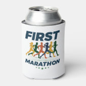 Eerste marathon marathoner Marathon Runner Blikjeskoeler (Blikje Voorkant)